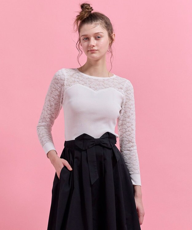 TOCCA 【chayさん着用】LOVING HEART ニットトップス アイボリー系