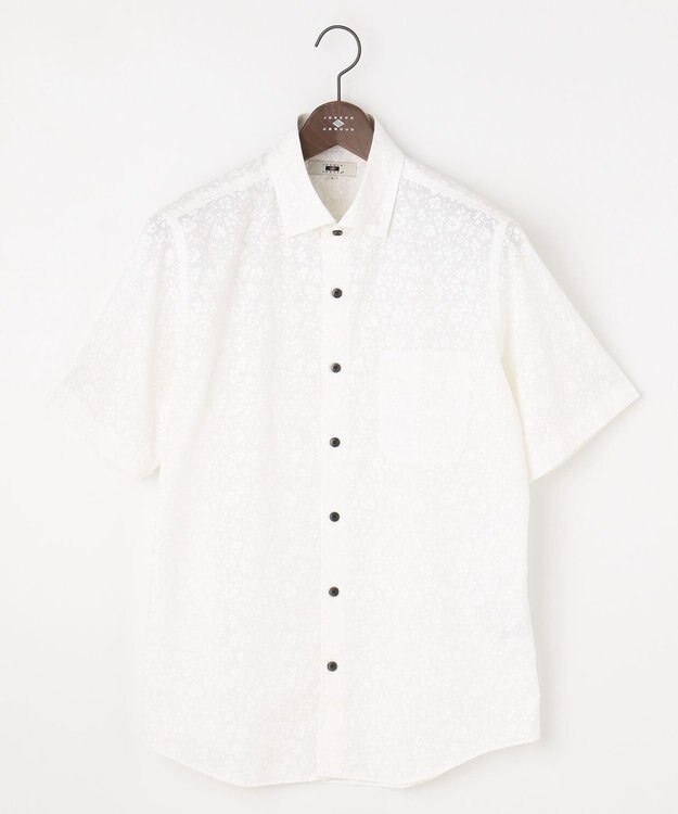 JOSEPH ABBOUD 【サスティナブル】コットンリヨセルリネンフラワープリント シャツ ホワイト系5