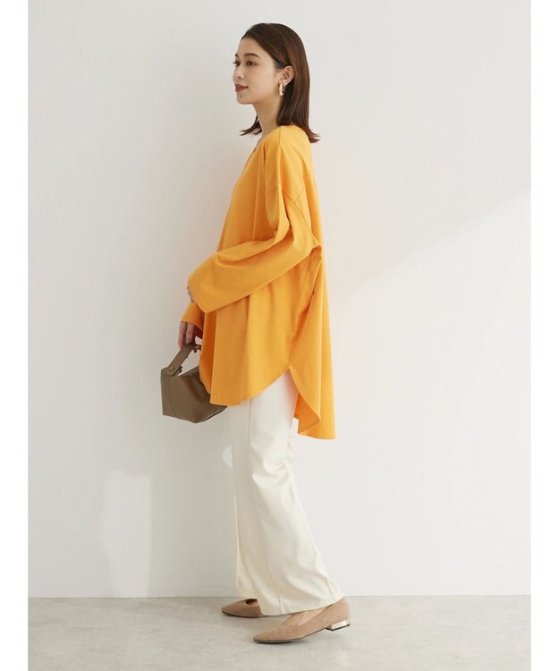 Green Parks バックカシュクール長袖チュニック Orange