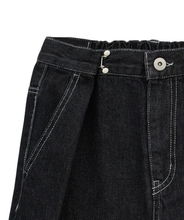 earth music&ecology タックホックデニムパンツ Black