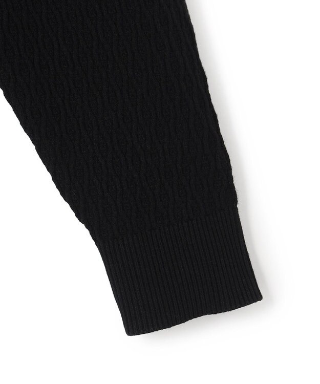 JOSEPH HOMME 【新柄】 ヴィスコースリンクス　ハイネックジップアップカーディガン ブラック系