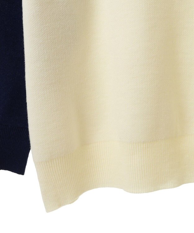 Green Parks ハリー・ポッター／ライン入りハーフジップニット Navy