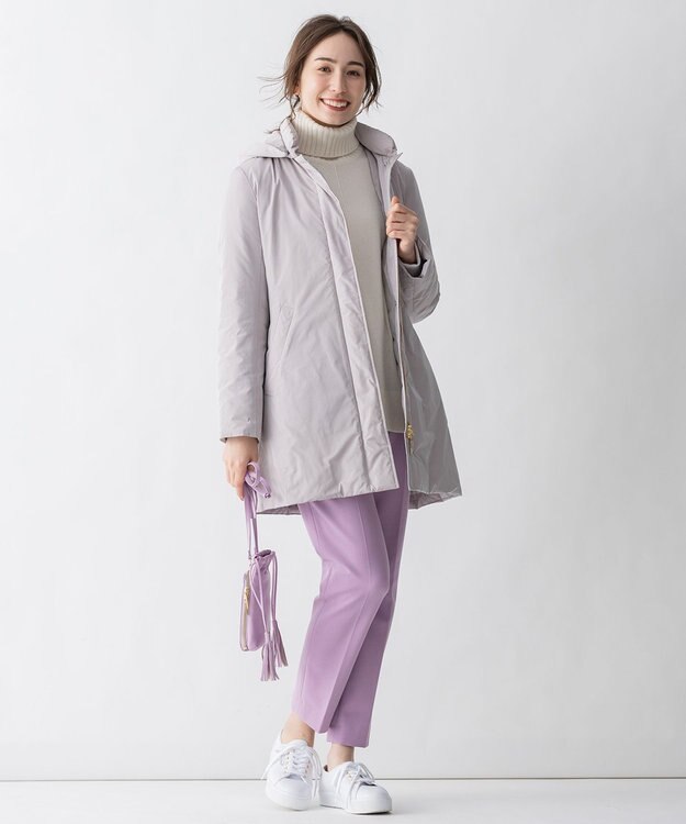 自由区 【洗える・Sサイズ有】ピュアカシミヤ タートルネックニット (検索番号:JL26) ホワイト系