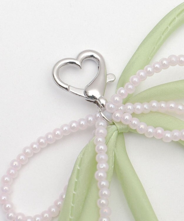 WEGO チューリップリボンビーズキーホルダー ピンク