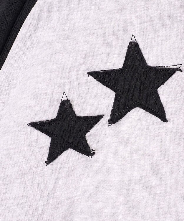 WEGO 【ユニセックス着用ITEM】ラインラグランZIPパーカー アッシュグレー