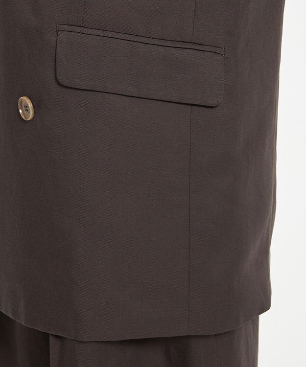 uncrave テンセルライトリネン ビッグジャケット ブラウングレー