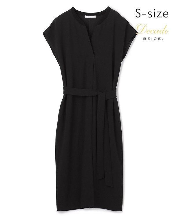 BEIGE， 【S-size】CINDY / Vネックワンピース Black×Black