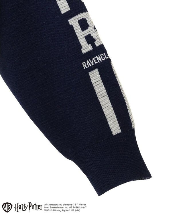 Green Parks ハリー・ポッター／ライン入りハーフジップニット Navy