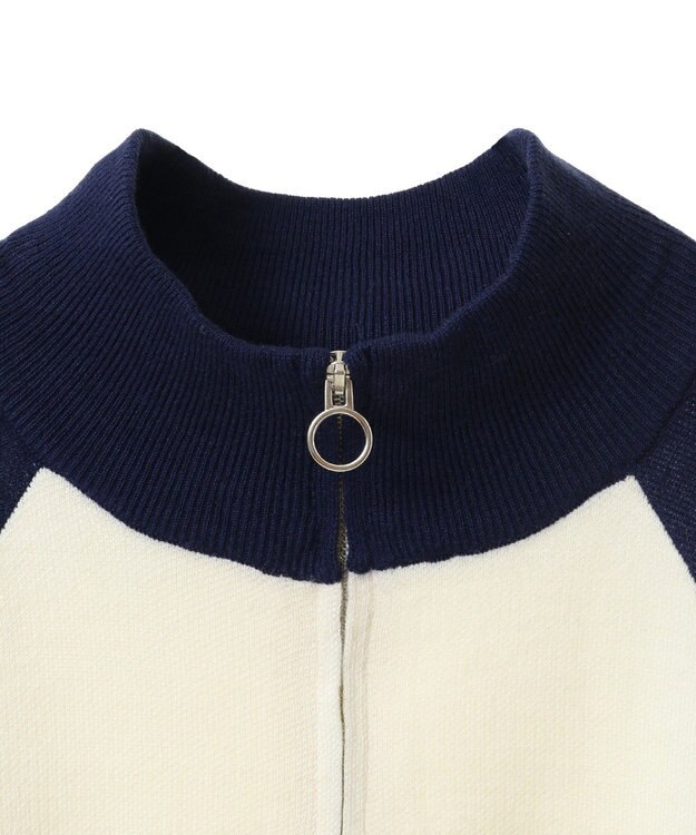 Green Parks ハリー・ポッター／ライン入りハーフジップニット Navy