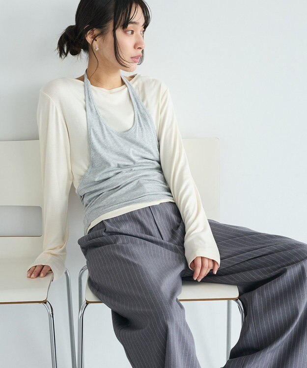 CRAFT STANDARD BOUTIQUE 2点セット/ホルターネック+ロンTee Ivory