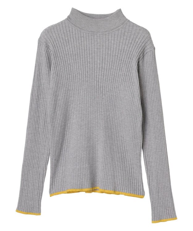 Green Parks ・ＥＬＥＮＣＡＲＥ　ＤＵＥ　ハイショクリブハイネックニット Gray Mixture