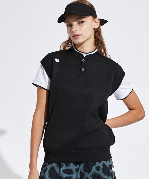 WOMEN】バックメッシュ ニットベスト ゴルフウェア レディース / PW