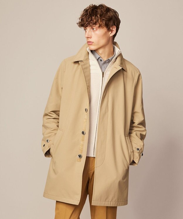 JOSEPH ABBOUD 【キングサイズ・洗える】コットンバルキーニットブルゾン アイボリー系