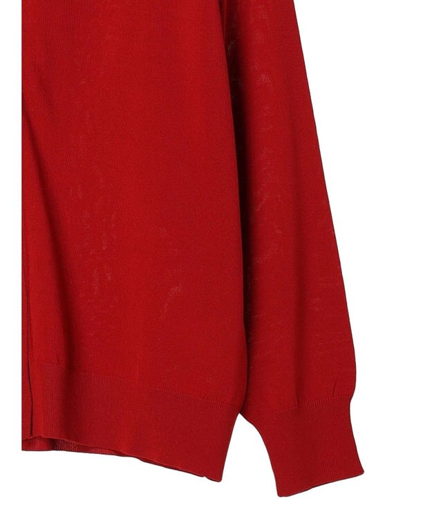 CRAFT STANDARD BOUTIQUE UVカット/接触冷感/マシンウォッシャブル/Vネックニットカーディガン Red