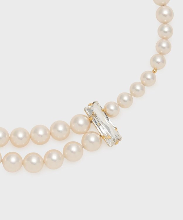 GRACE CONTINENTAL パールレイヤードネックレス ホワイト