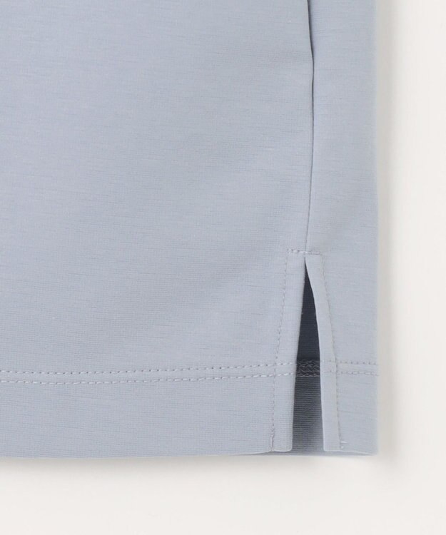 J.PRESS LADIES S 【洗える・抗菌防臭・接触冷感・吸水速乾】ドライポンチ モックネック カットソー サックス系