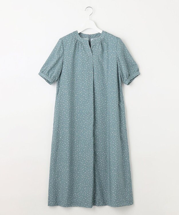 J.PRESS LADIES S 【洗える・イージーケア】スパンローンランダムドット ワンピース スモーキーグリーン系5