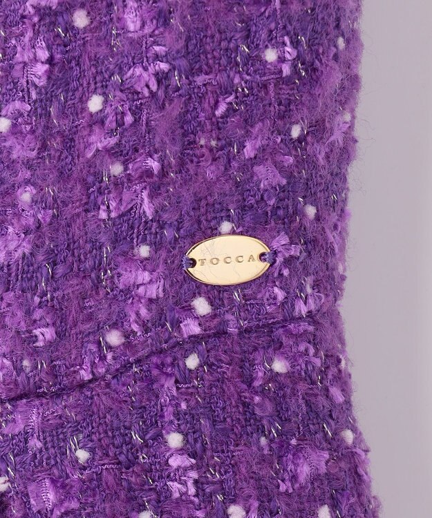 TOCCA CHIFFON TWEED ドレス パープル系