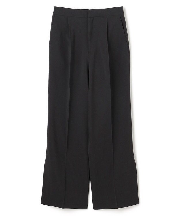 BEIGE， 【洗える/接触冷感/速乾/UVケア対応・Precious ９月号掲載】BATEAU / イージーウエストサイドスリットタックパンツ Black