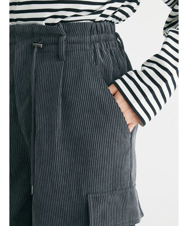 Green Parks ・ＥＬＥＮＣＡＲＥ　ＤＵＥ　コーデュロイカーゴパンツ Charcoal Gray
