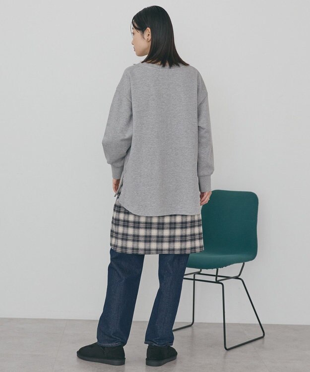 AMERICAN HOLIC サイドZIPスウェットプルオーバー Gray Mixture