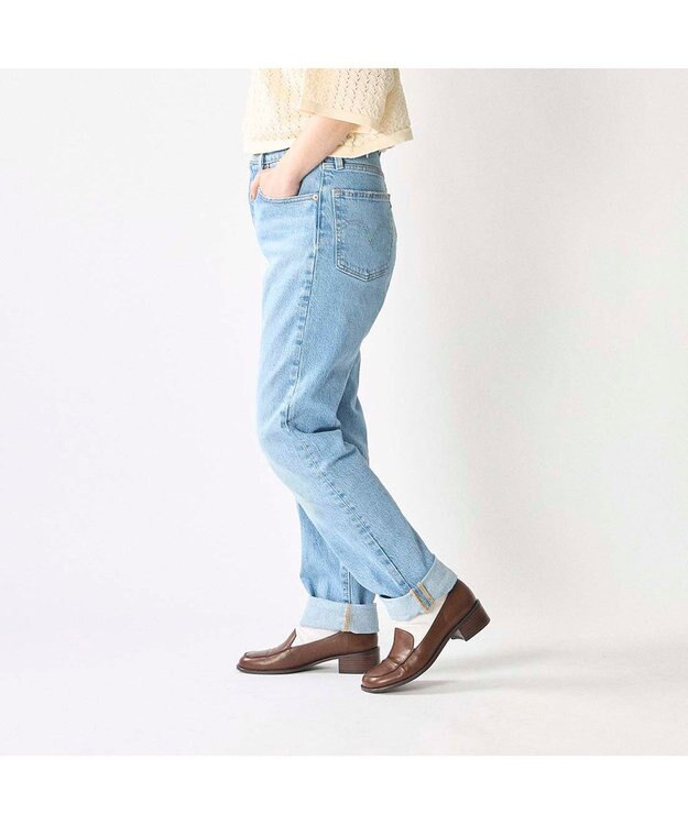 ing <ing>ヒールローファー ブラウン