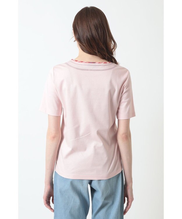 DAKS チェック スパンコール Tシャツ キャニオンサンセット