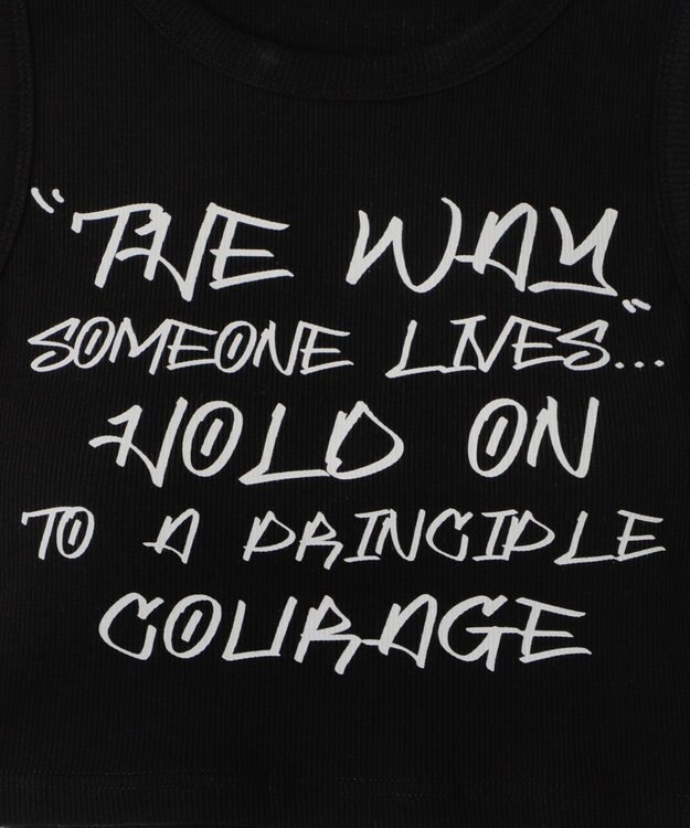 WEGO 【カップ付き】ハンドライティングプリントカップインタンク ブラック