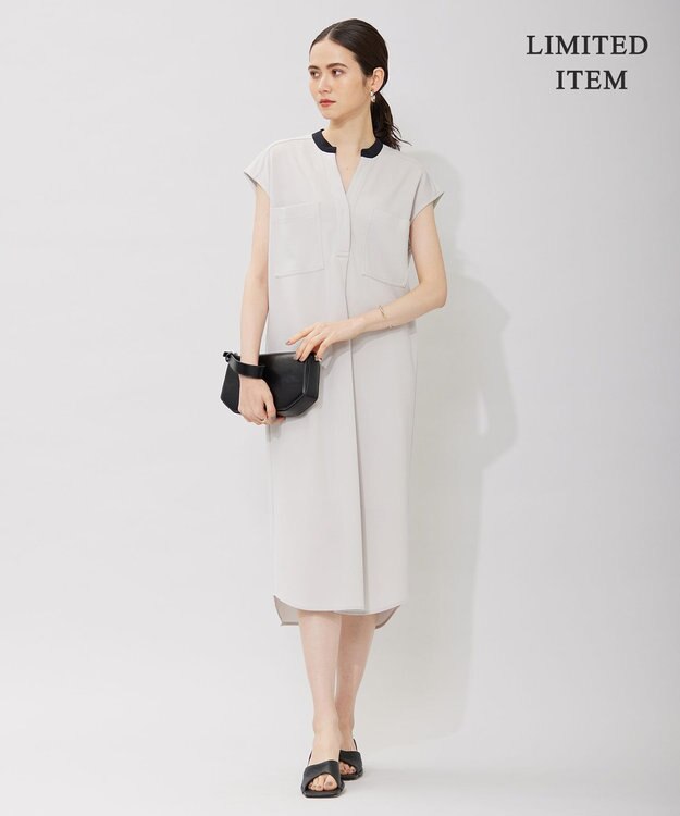 ICB 【WEB限定・洗える】ストレッチアムンゼン ワンピース トープ系