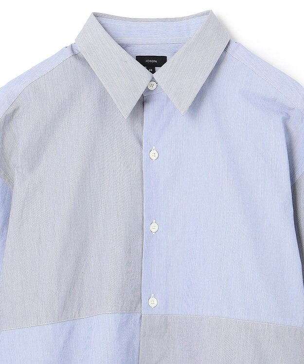 JOSEPH HOMME コットンナイロンブロック　シャツ スカイブルー系3