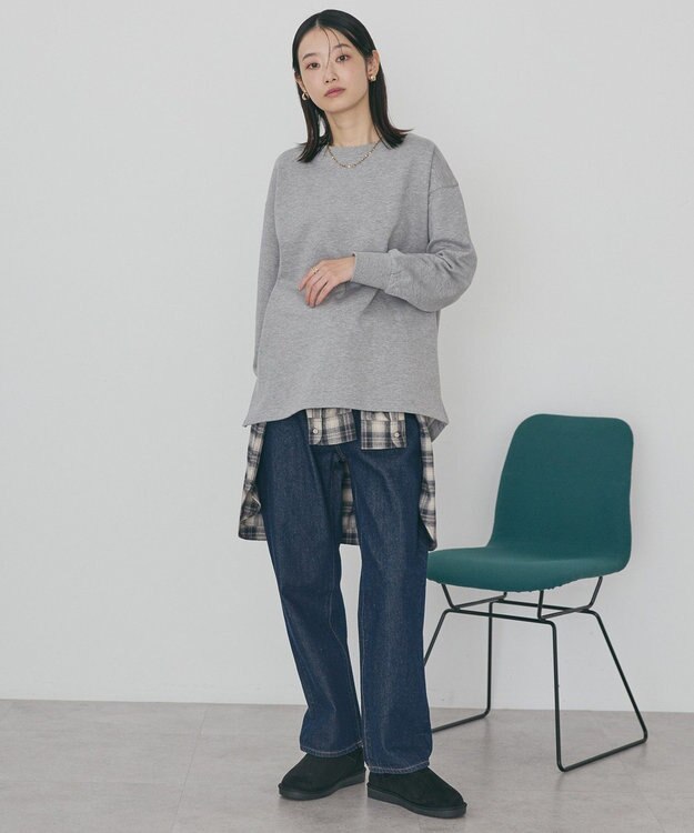 AMERICAN HOLIC サイドZIPスウェットプルオーバー Gray Mixture