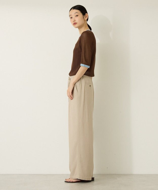 AMERICAN HOLIC メッシュニットリンガーＴシャツ Brown