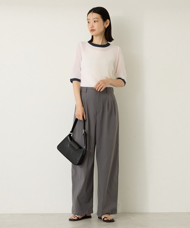 AMERICAN HOLIC メッシュニットリンガーＴシャツ Ivory