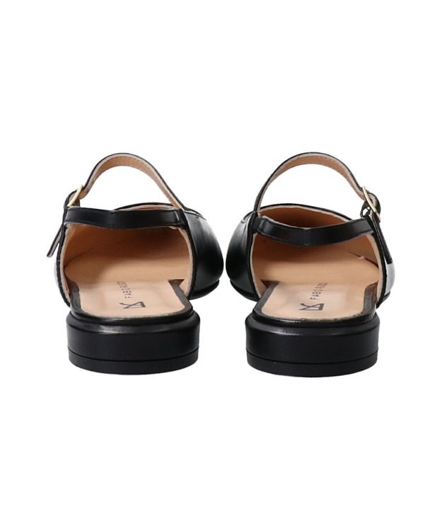 INTER-CHAUSSURES 【FABIO RUSCONI】ポインテッドワンストラップバックバンド ブラック