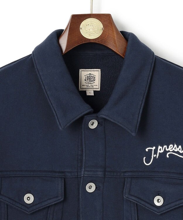 J.PRESS MEN 【NYUZELESS】3rdタイプ ジャージートラッカージャケット ネイビー系