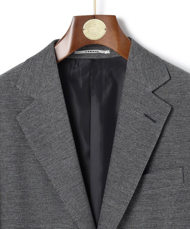 J.PRESS MEN 3シーズン着られる上質素材【ストレッチ / 吸水速乾 / 洗える / 消臭】AXIO 3ポジションジャージー ジャケット ライトグレー系