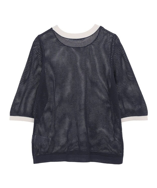 AMERICAN HOLIC メッシュニットリンガーＴシャツ Navy