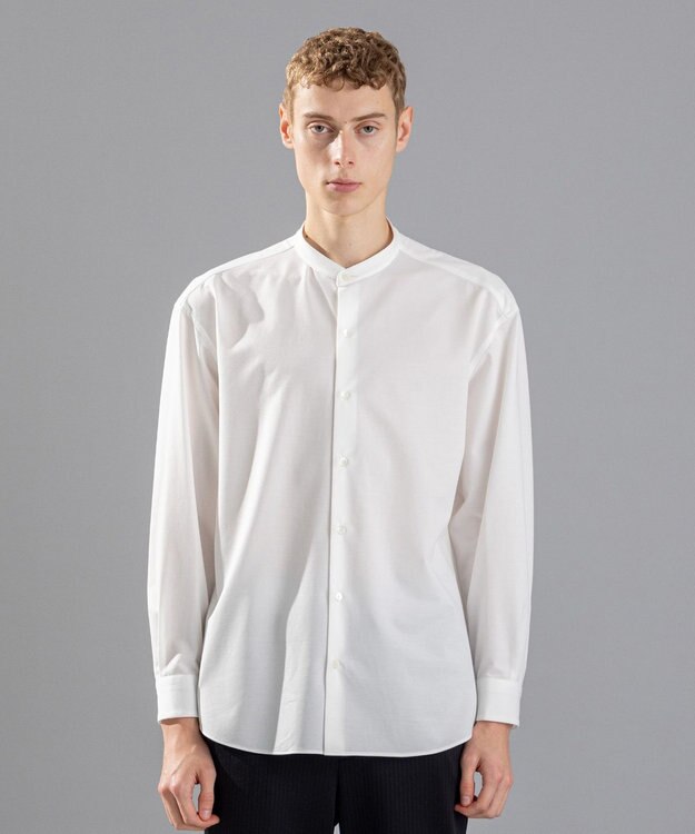 JOSEPH HOMME コンフォートクリアオックス　バンドカラーシャツ ホワイト系