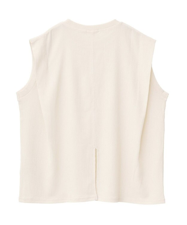 CRAFT STANDARD BOUTIQUE バックタックノースリーブプルオーバー Light Beige