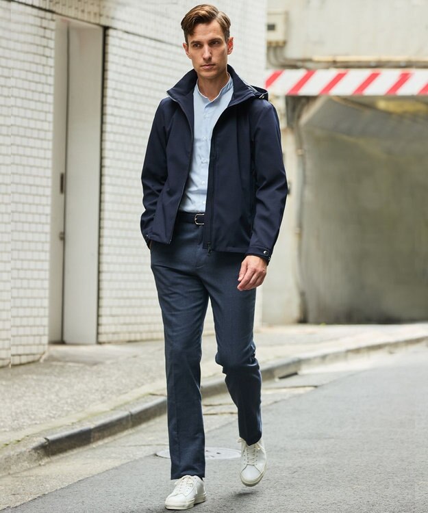 GOTAIRIKU 仕事で着られる 秋冬の綿パン【吸湿発熱/ストレッチ】ソフトサーモ ストレッチコットンパンツ ネイビー系8