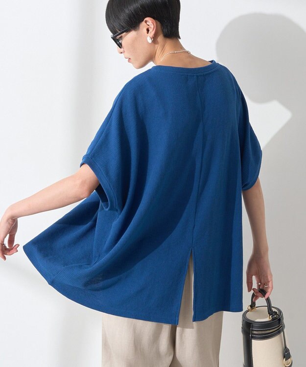 AMERICAN HOLIC ワッフルＡラインプルオーバー Blue