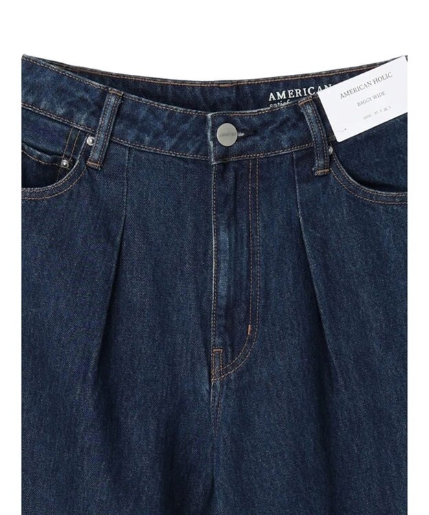AMERICAN HOLIC フロントタックワイドデニム One Wash