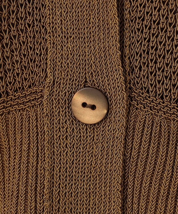 ICB 【洗える】 コイルメッシュ カーディガン キャメル系