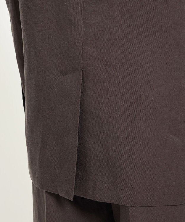 uncrave テンセルライトリネン ビッグジャケット ブラウングレー