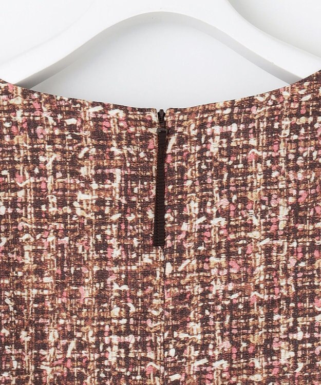 自由区 S プリントジャガードストレッチ  ワンピース ベージュ系5