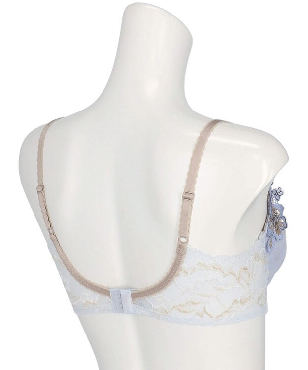 Wing ブラジャー Wing Lesiage 背中の段差をスムージング 脇高設計 バストの脇流れをブロック 【後ろ姿きれいブラ】 ブラ PB4010 ウイング／ワコール サックス