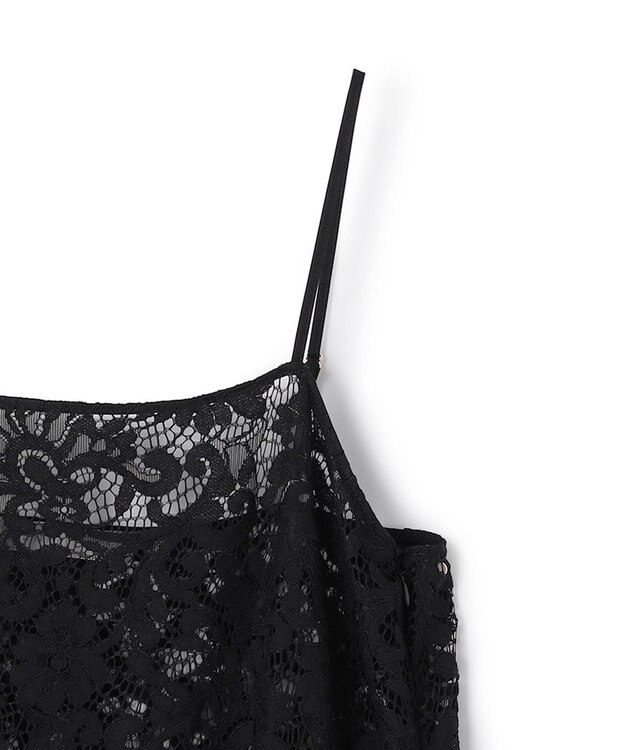 UNFILO レース キャミワンピース ブラック