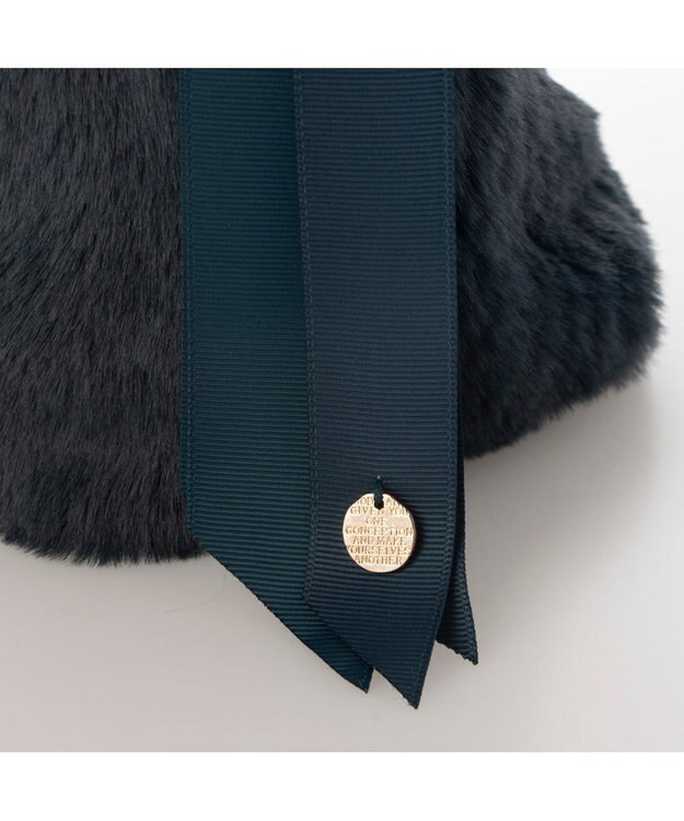 UNBILLION カシュカシュ cachecache / 下がりグログランワンハンドルエコファートート ブルー