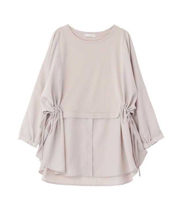 Green Parks 脇リボンドッキングチュニック Light Gray