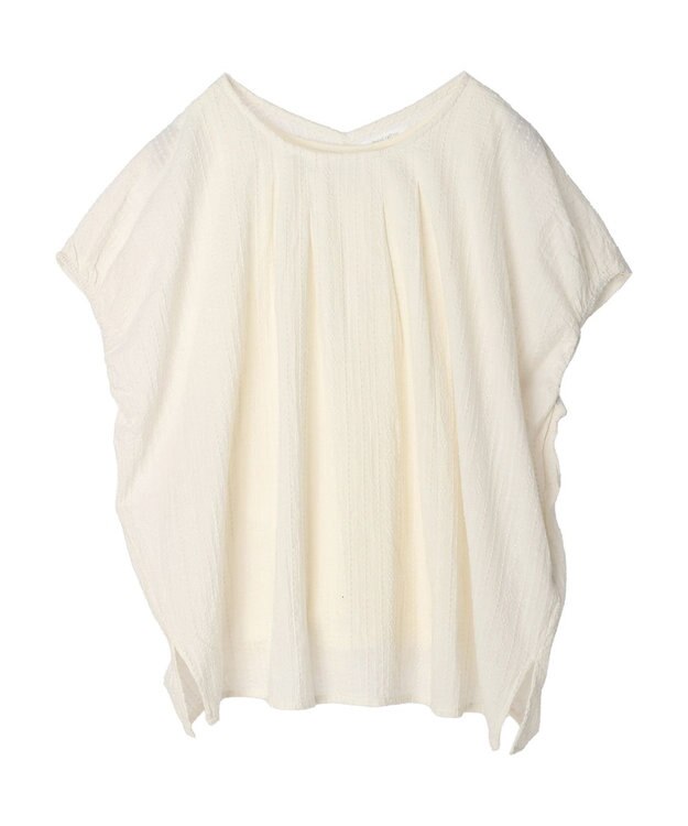 Green Parks インド綿　ＳＥＴ２点　マルチ刺繍ブラウス＋タンク Off White